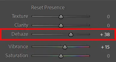 Lightroom Basic panel presence controls