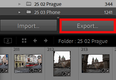 Lightroom Export Dialog