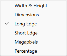 Resize Options