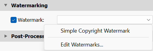 Watermarking Panel