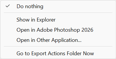 After Export Actions