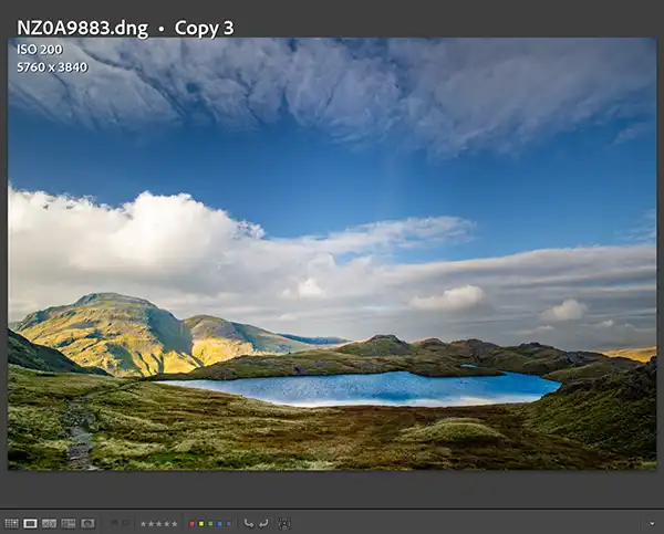 Show and hide all panels in Lightroom