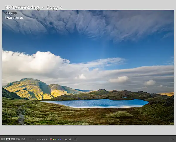 Show and hide all panels in Lightroom