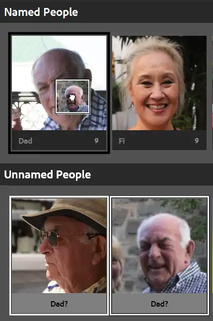 Merging People in Lightroom