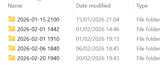 Lightroom backup files in File Explorer
