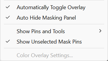Overlay showing Select Subject mask in Lightroom