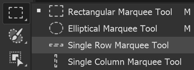 Photoshop Single Row and Column Marquee Tool Tutorial