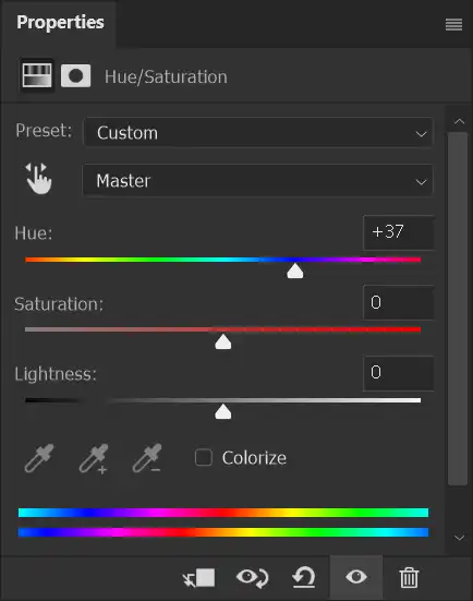 Replace color hue Adjustment Layer in Photoshop tutorial