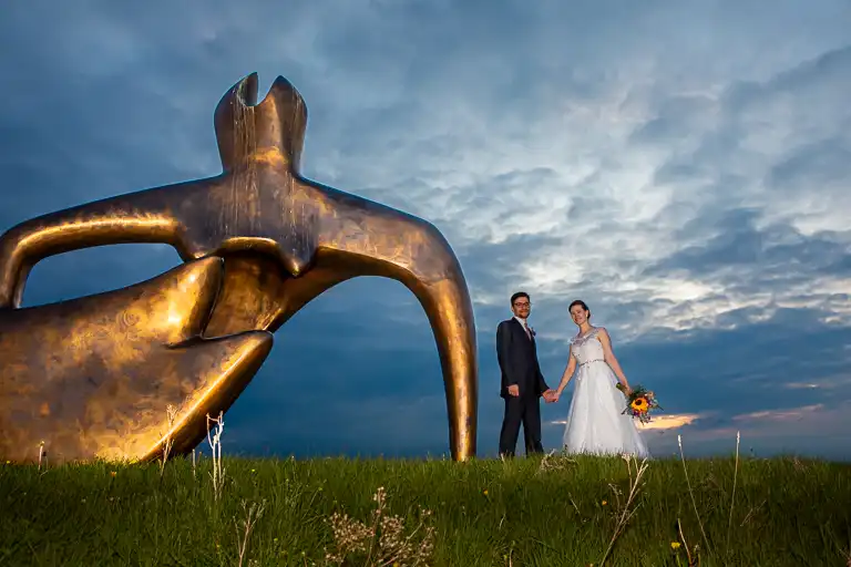 Wedding photography at Henry Moore Studio, Much Hadham