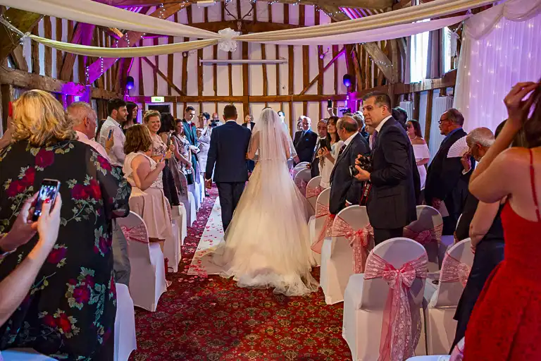 Wedding photography at Knebworth Barns, Knebworth