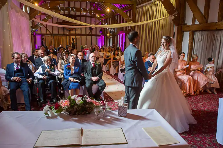 Wedding photography at Knebworth Barns, Knebworth