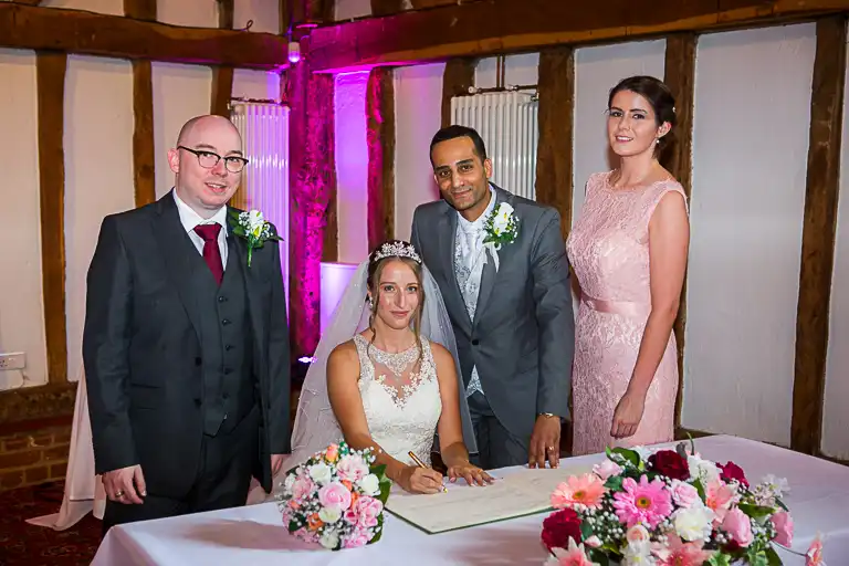 Wedding photography at Knebworth Barns, Knebworth